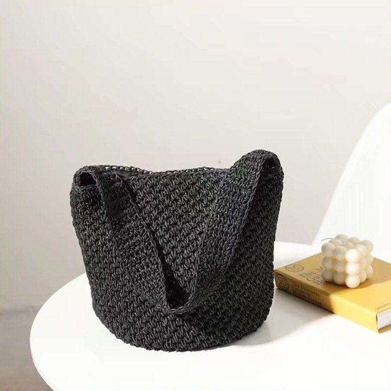 新品 韩版手工包时尚草编包水桶包海边度假沙滩包,淘宝优惠券,粉丝福利购,淘宝优惠卷