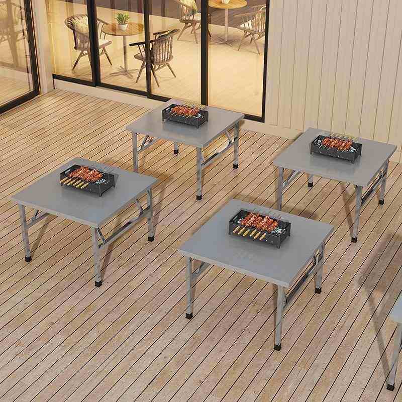 不锈钢折叠桌餐桌家用宿舍出租房便携吃学习桌写字饭桌摆摊小方桌,淘宝优惠券,粉丝福利购,淘宝优惠卷