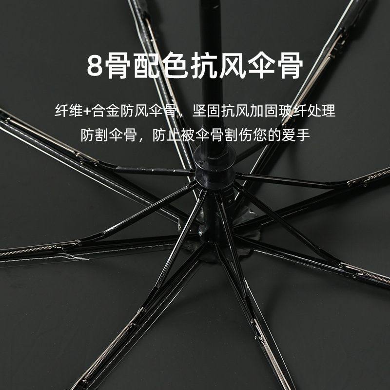 新品 全自动简约商务雨伞加厚黑胶防晒太阳伞晴雨两用男女遮阳伞,淘宝优惠券,粉丝福利购,淘宝优惠卷