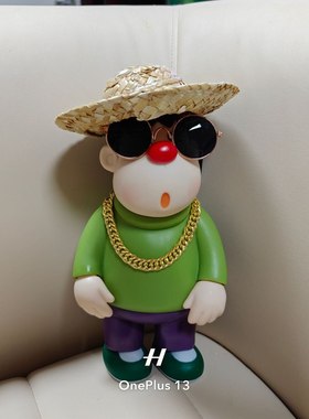 可调节歪头胖虎手版新款节日公仔摆件登场Q模型2024办电视柜礼物