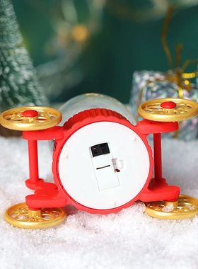 圣诞老人马车水晶球发光树脂工艺装饰小礼品桌面摆件创意圣诞节