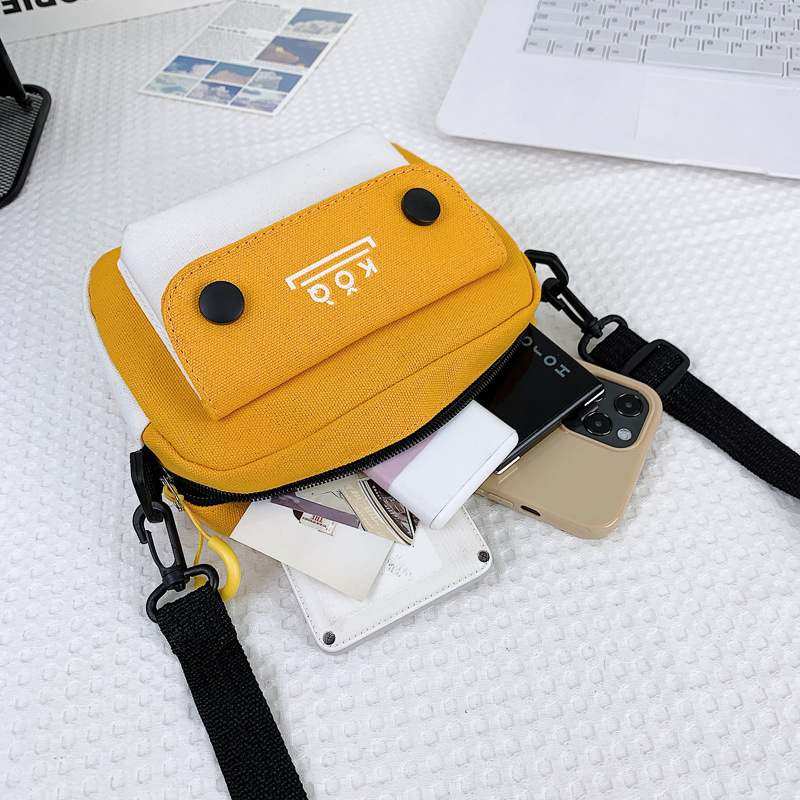 新品 日系帆布小包包女斜挎2023新款可爱百搭手机包个性学生单肩,淘宝优惠券,粉丝福利购,淘宝优惠卷