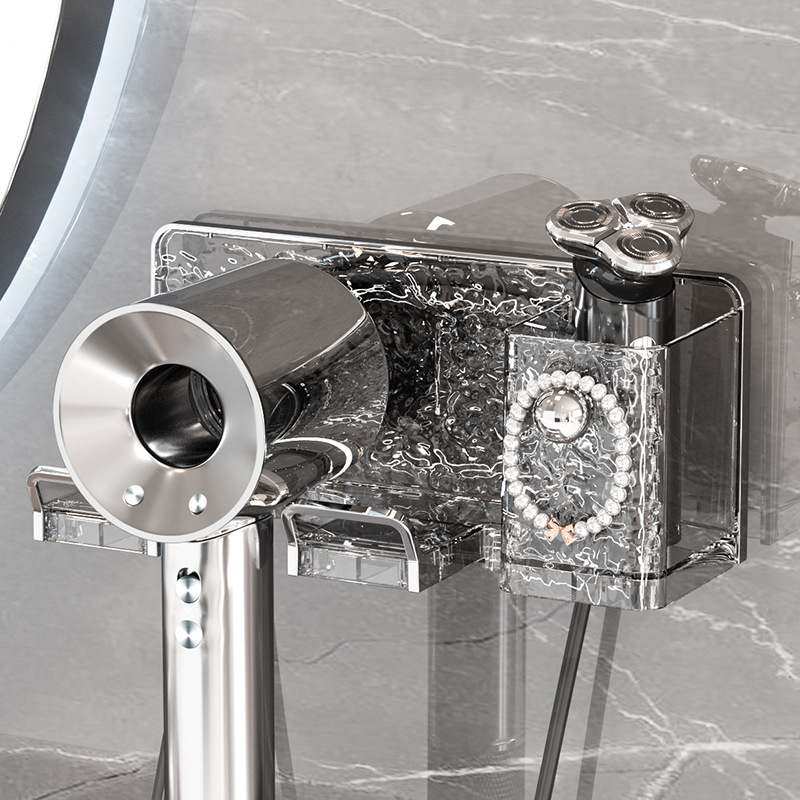 免打孔卫生间多功能置物架吹风机架吹风机壁挂收纳电吹风支架浴室,淘宝优惠券,粉丝福利购,淘宝优惠卷