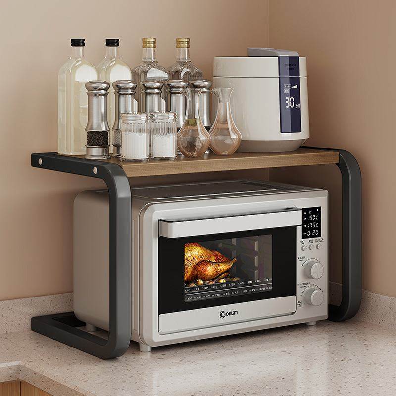 厨房微波炉置物架多功能家用台面双层分层储物架收纳支架架子烤箱,淘宝优惠券,粉丝福利购,淘宝优惠卷