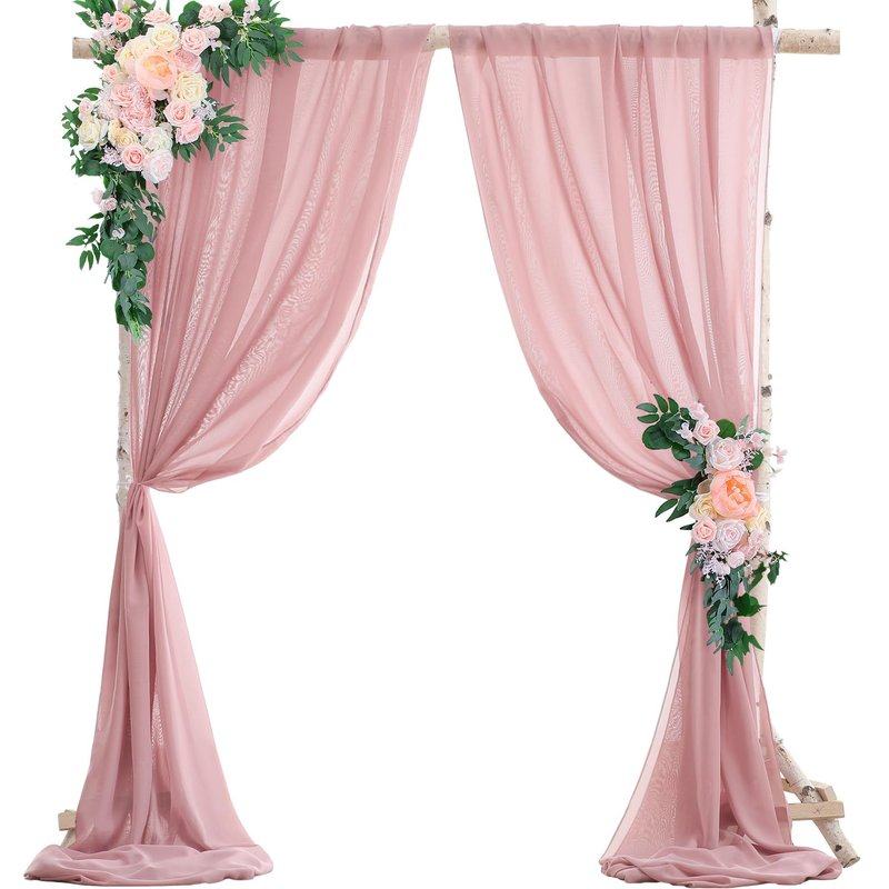 8米雪纺纱婚礼拱形海边亚马逊坠窗帘垂布置装饰纺雪款悬挂背景爆,淘宝优惠券,粉丝福利购,淘宝优惠卷