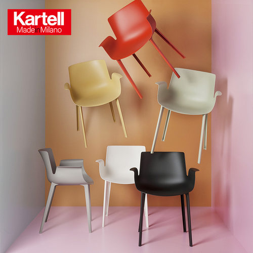 Kartell意式原装进口简约现代书房餐厅阳台个性休闲椅羽毛椅PIUMA - 图0