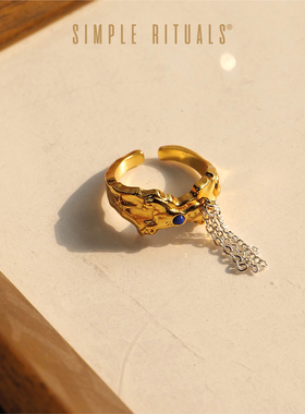 Simple Rituals意大利马年限定设计师晶石流苏戒指女小马指环礼物