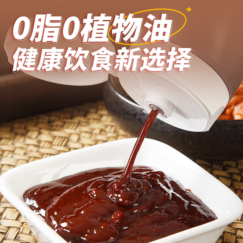 菜欢欢0脂肪韩式风味石锅拌饭酱料甜辣酱速食拌饭酱350g瓶装 - 图2