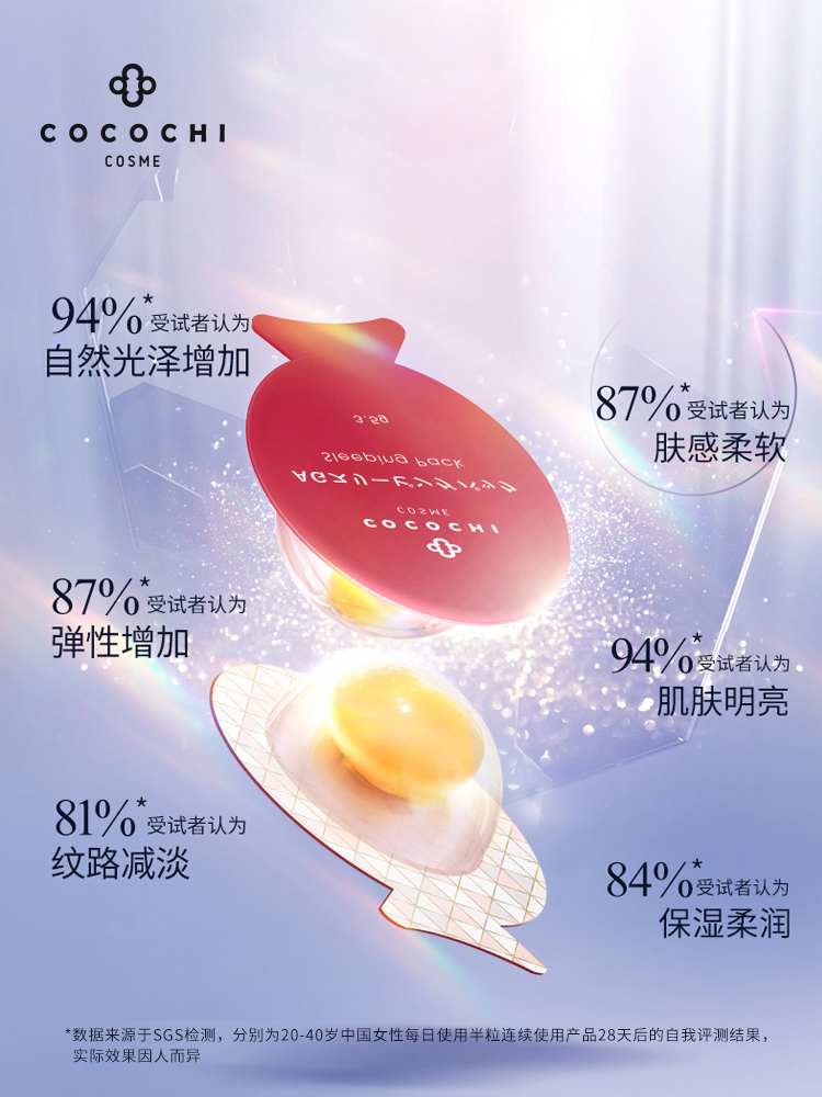 【年货抢先购】cocochi日本AG抗糖小鸡蛋睡眠面膜祛黄免洗虾青素