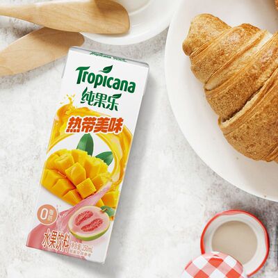 纯果乐热带美味阳光蓝莓石榴多口味果味饮料250ml*24盒多口味饮料