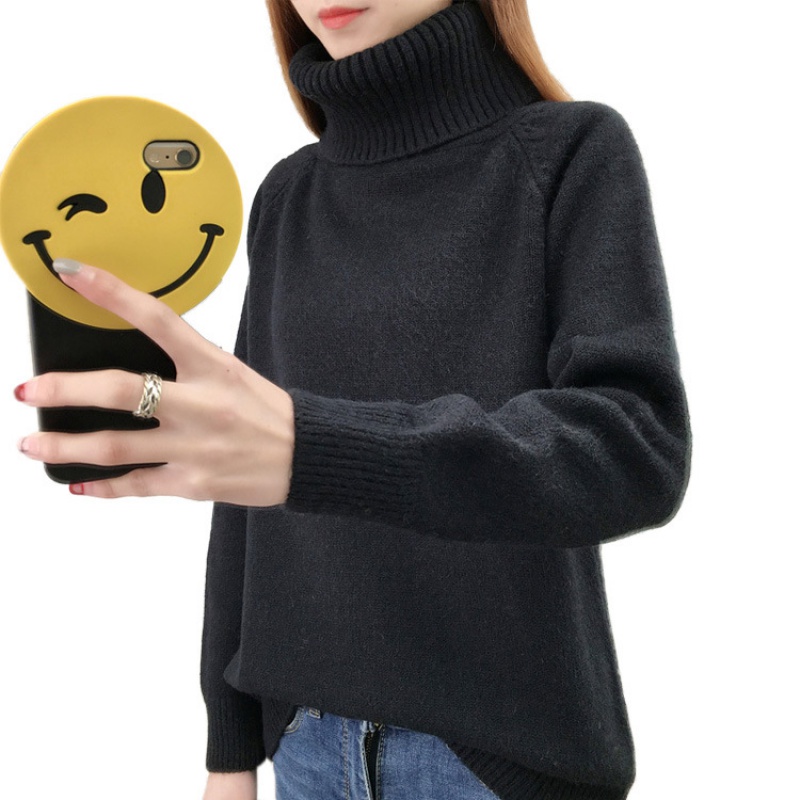 women warmth turtleneck sweater ladies bottom knit sweater - 图3