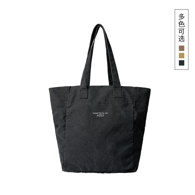 ADLV基础款做旧染色大容量LOGO单肩包时尚简约通用款女包购物袋,淘宝优惠券,粉丝福利购,淘宝优惠卷