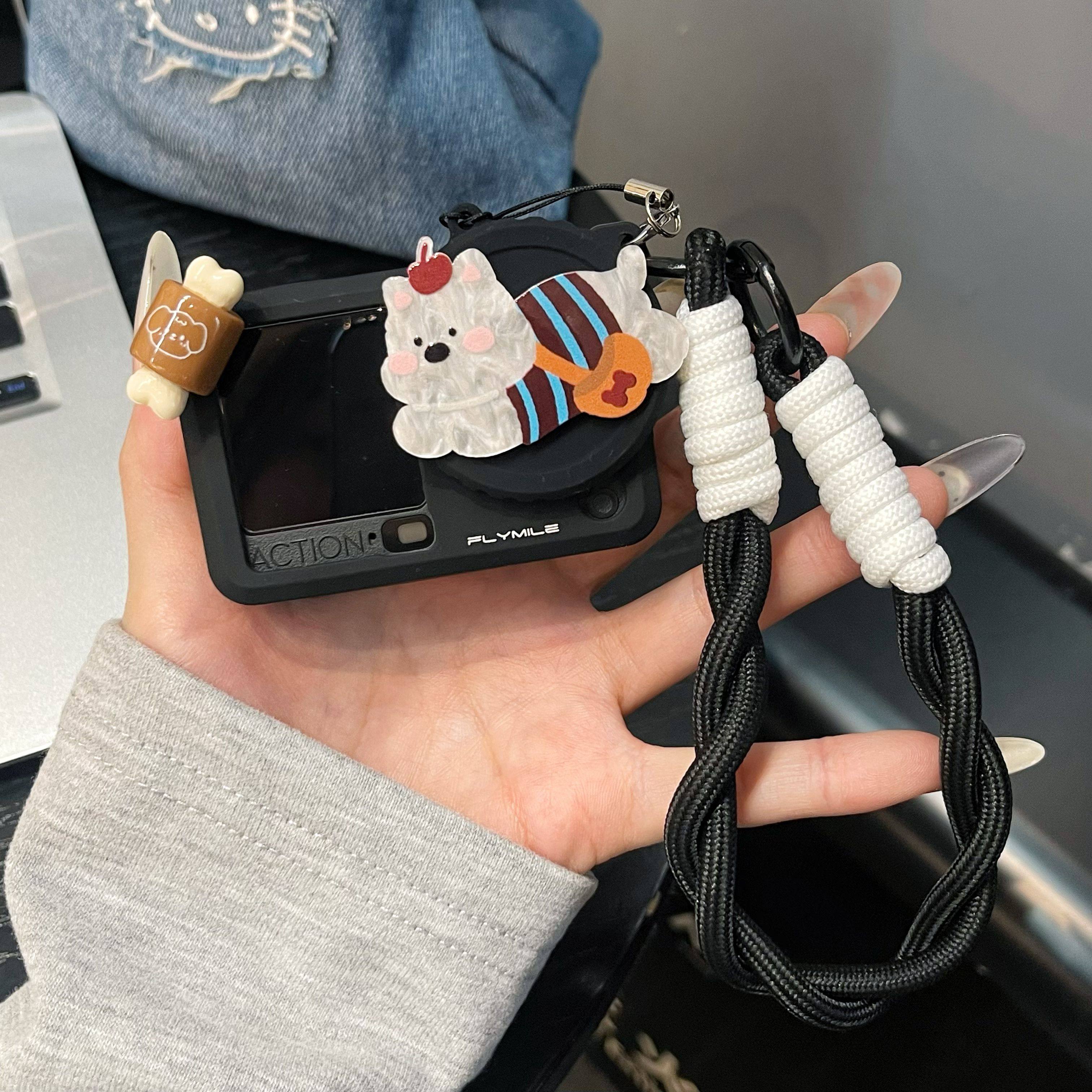 可爱条纹小狗适用新款大疆Action6运动相机保护套action5pro/4/3收纳盒防丢防刮相机保护套镜头盖防丢保护套,淘宝优惠券,粉丝福利购,淘宝优惠卷