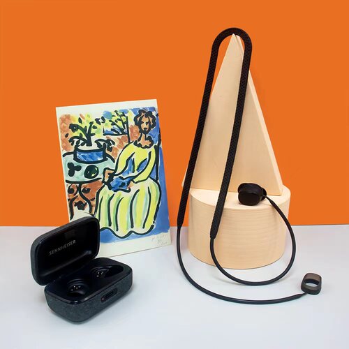 适用于森海塞尔MOMENTUM True Wireless3 Earbuds无线蓝牙耳机软硅胶防丢绳时尚创意跑步运动防丢防掉耳塞 - 图1