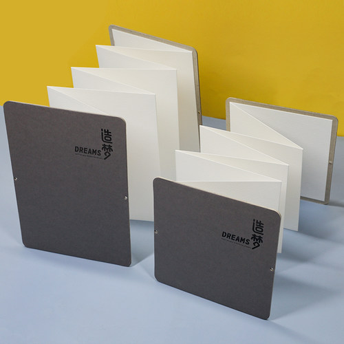 记忆印象风琴本300g水彩手绘画画本折页写生旅行水彩中粗水彩纸全棉水彩图画本美术生专用便携式口袋绘画本 - 图1