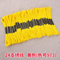 24 golden traditional stitch embroidered flower special supplement line Show flower embroidered silk thread cross embroidered manual wiring