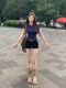 ໂສ້ງສັ້ນ denim ແອວສູງ Retro ສີດໍາອາເມລິກາສໍາລັບແມ່ຍິງໃນລະດູຮ້ອນ