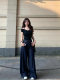 French Pure Desire Sexy Shoulder One Sleeve T-Shirt for Women Summer