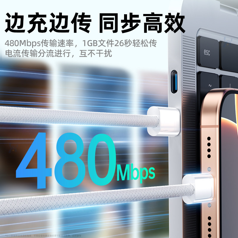 45W新快充】hooys官方原封正品适用苹果17proMax数据线iPhone16充电线器15快充头14/13/12/11typec编织线PD8X,淘宝优惠券,粉丝福利购,淘宝优惠卷