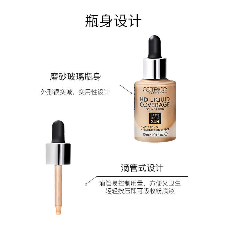 德国进口catrice24小时hd滴管遮瑕 Muller海外粉底液/膏
