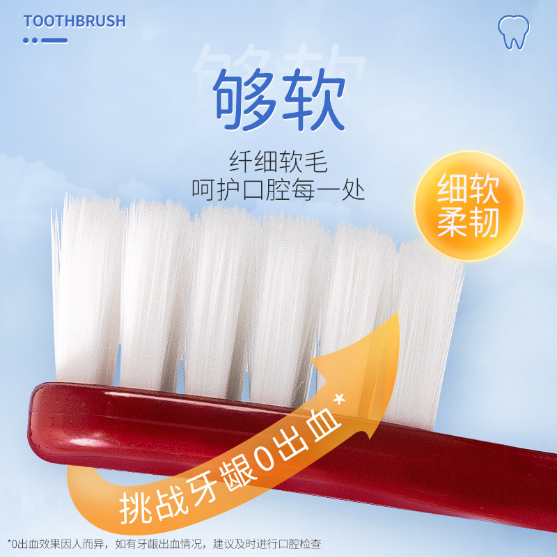 日本ITO艾特柔宽头成人高密度软毛细微刷毛清洁牙刷4支组合装手动
