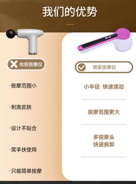多功能家用电动按摩锤推脂机按摩器震动按摩棒揉捶一体按摩仪