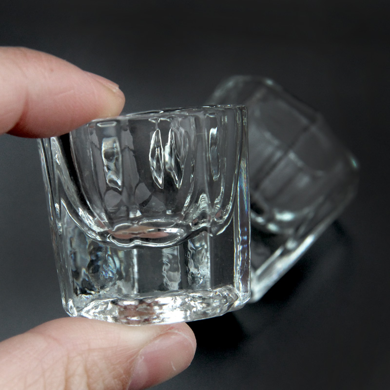 美甲工具用品 水晶杯 水晶八角玻璃杯 美甲玻璃杯 美甲洗笔水杯子