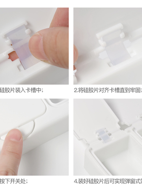 弹窗式美甲收纳盒迷你美甲巾盒桌面饰品收纳塑料防尘双格美甲工具