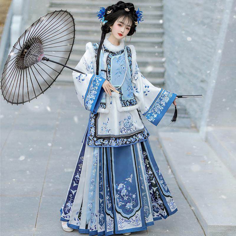 翡缇兰_青瓷暖香 原创晚清汉女格格2025新款冬季加绒加厚马甲古装,淘宝优惠券,粉丝福利购,淘宝优惠卷