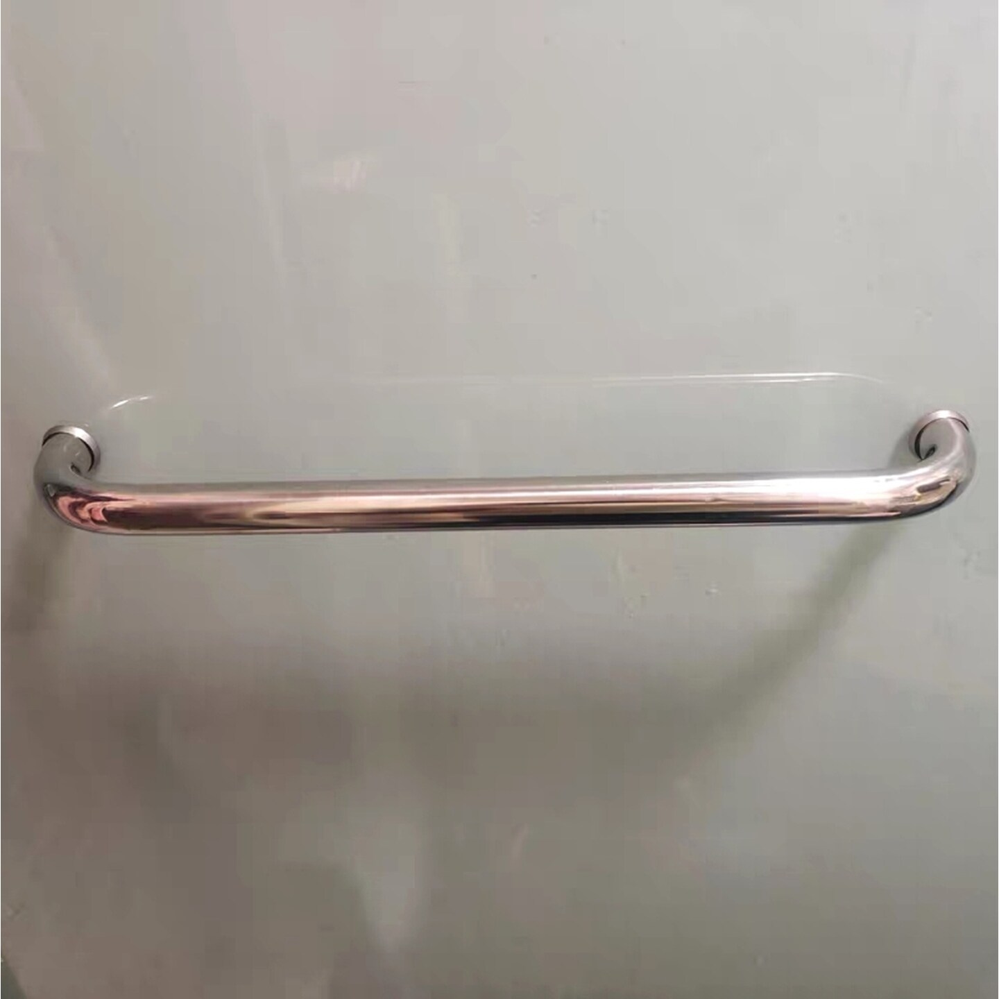 Sliding 304 bathroom single sliding door L-shaped handle three-hole shower room handle stainless steel bathroom bathroom