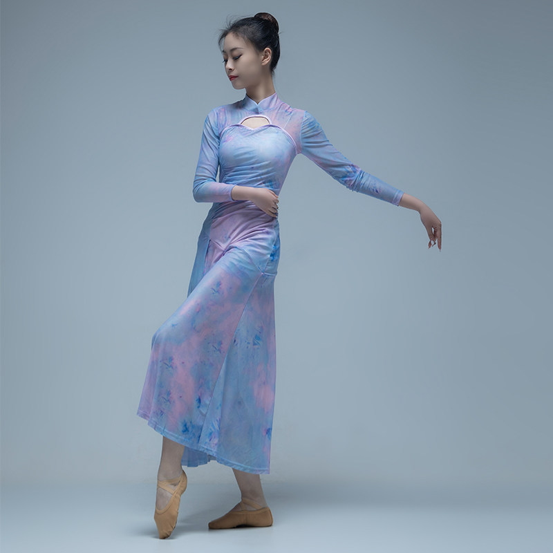 古典舞旗袍舞蹈服装飘逸仙气练功服 靓卫士民族服装/舞台装