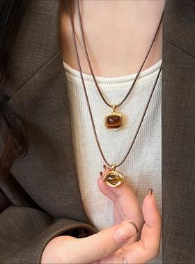 仿金电镀项链时尚气质毛衣链项饰