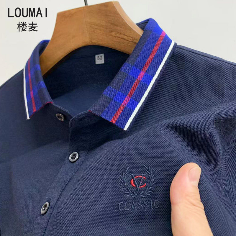 男士长袖春秋款本命年红色polo衫 楼麦T恤