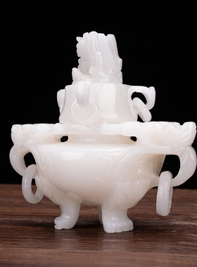 香炉天然玉石福雅禄仿古