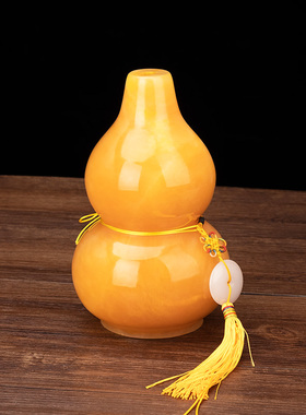 天然玉石玉葫芦摆件生日福禄平安