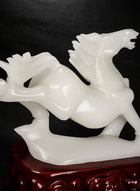 福雅玉石客厅玄关商铺开业生肖马