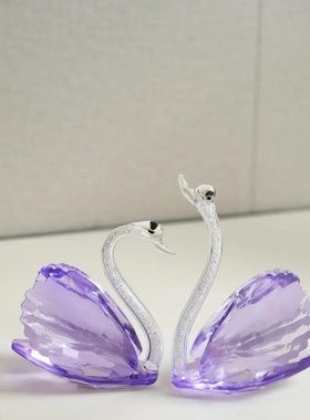 水晶天鹅客厅结婚礼物水晶天鹅