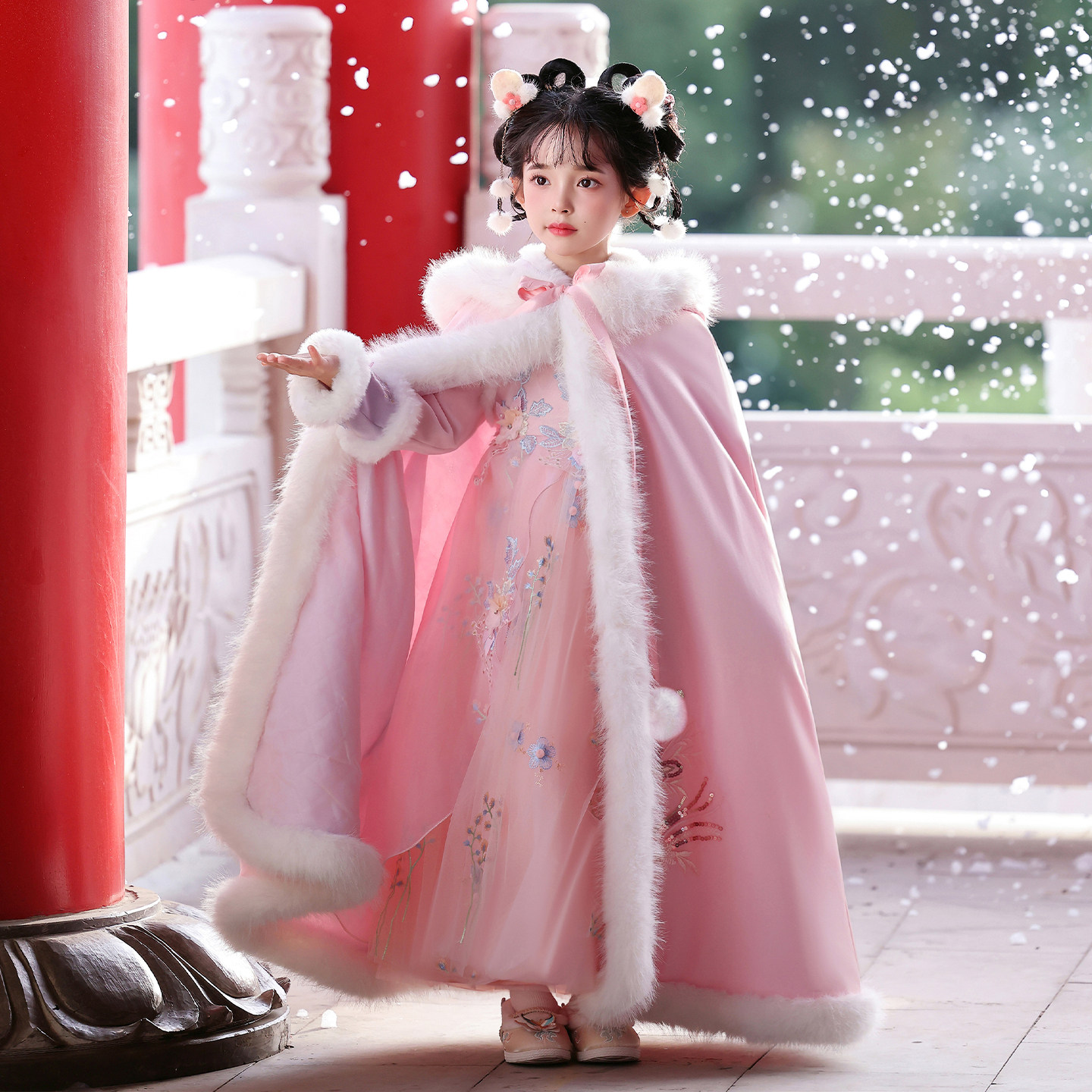 汉服女童秋冬裙子2025新款儿童古风加绒冬装连衣裙冬季中国风古装,淘宝优惠券,粉丝福利购,淘宝优惠卷