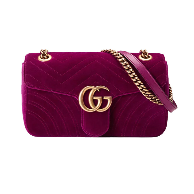 gucci marmont系列深蓝绿色单肩包 美欧汇奢海外女士包袋