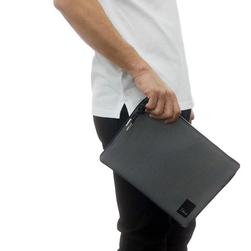 dior /迪奥新款黑色尼龙dior手拿包 美欧汇奢海外男士包袋