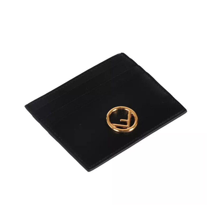 fendi男士黑色牛皮名片夹卡片夹 美欧汇奢海外卡包