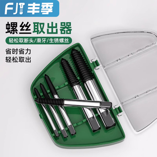 水龙头断丝取出器电热水管断管三角阀螺丝取出器 反牙螺丝锥工具 - 图2