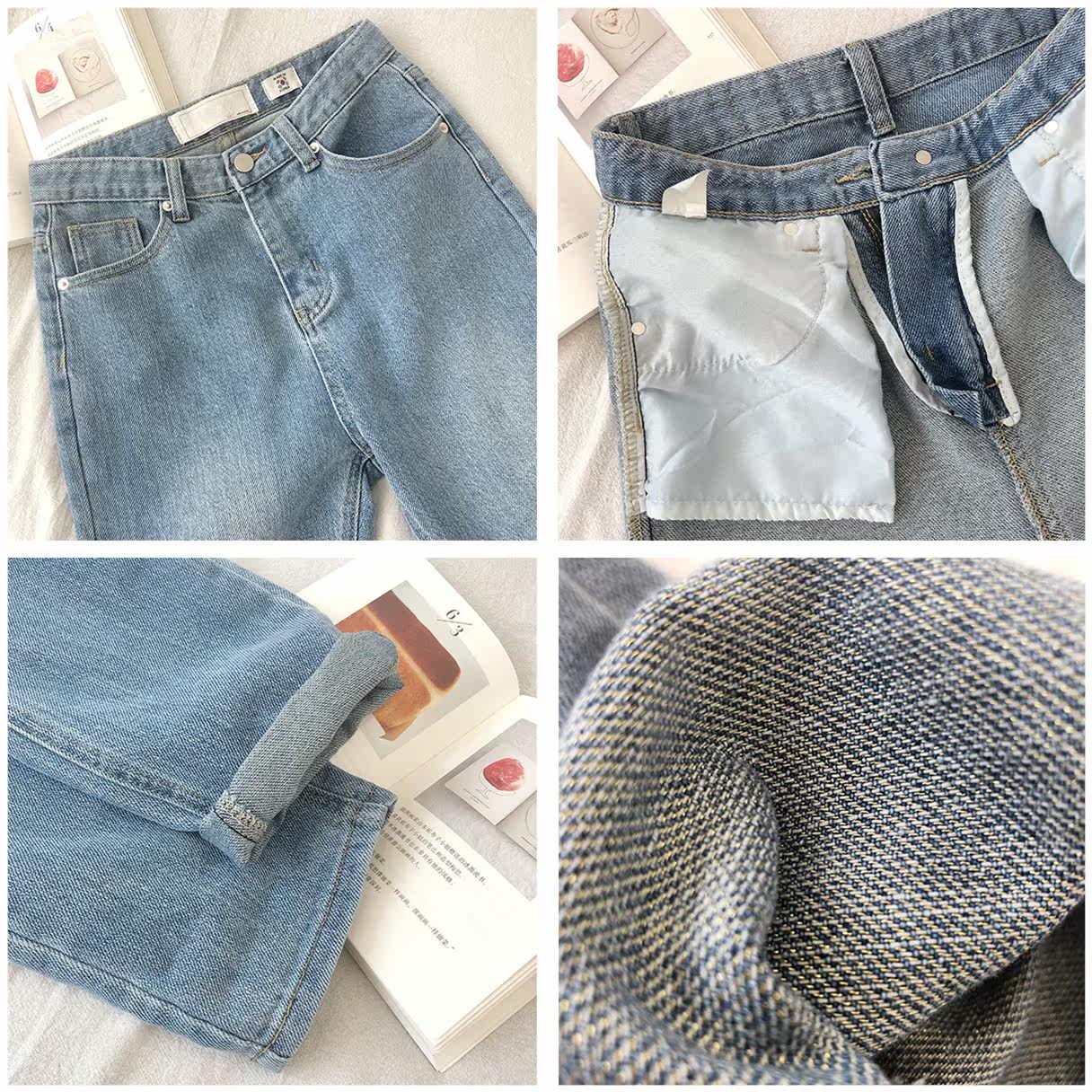 blingbling亮闪闪~颜色丸美牛仔裤 唯计服饰牛仔裤