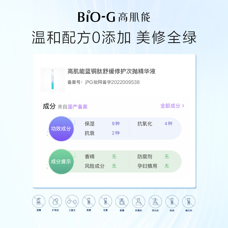 韩束高肌能biog蓝铜胜肽次抛精华液 biog高肌能液态精华