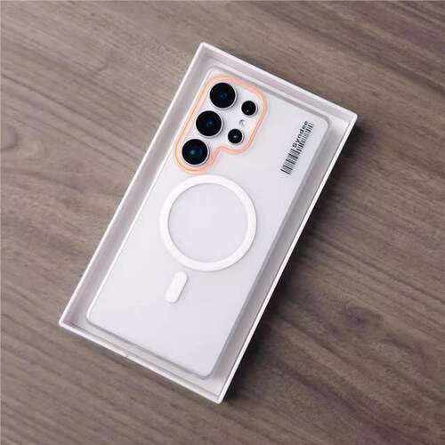 简约高颜值轻奢风冰雾磨砂磁吸适用三星s25Ultra手机壳s24+亚克力s23FE新款s21/Note20Ultra透明s25plus个性 - 图2