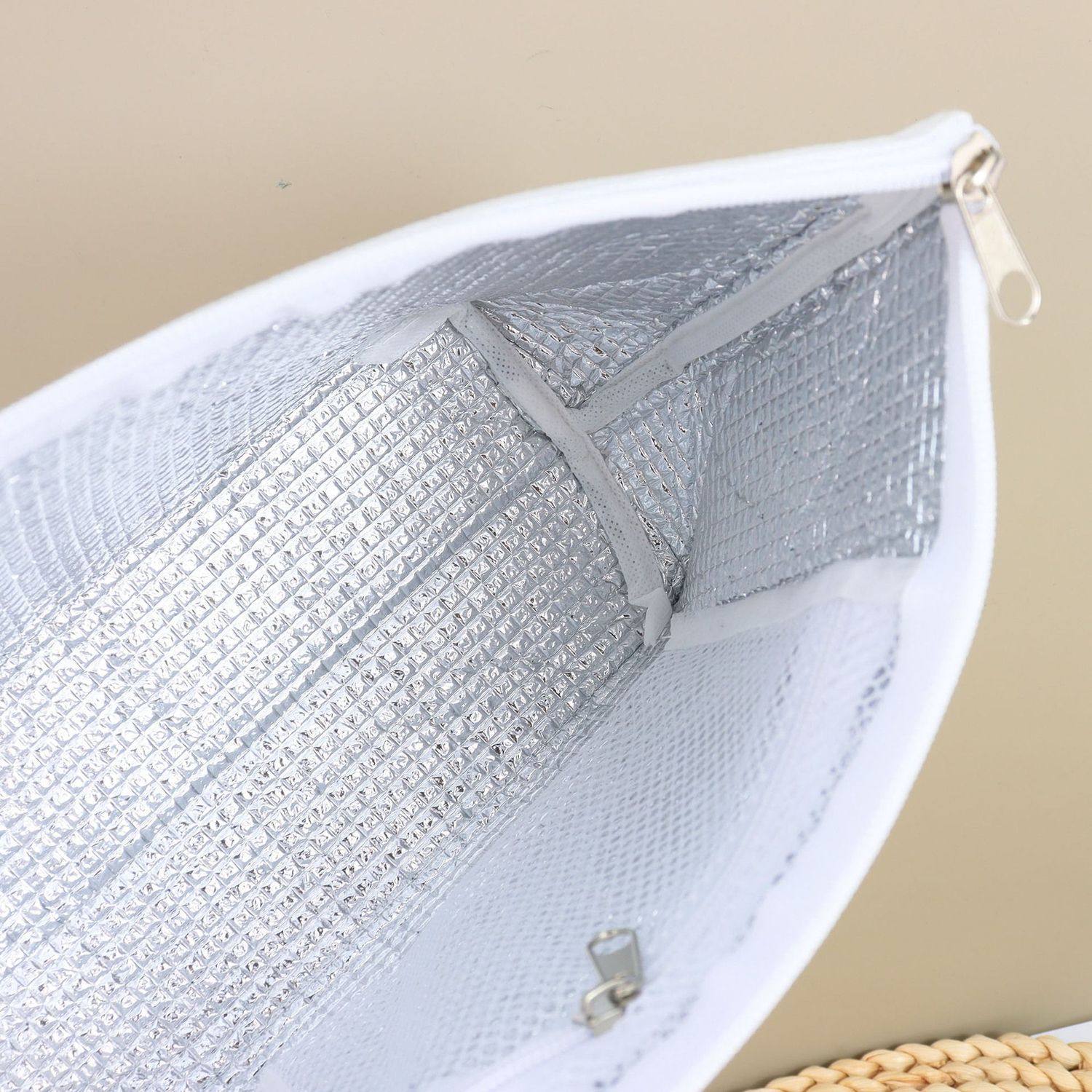 新款纯色拉链保温袋简约加厚便当包保温包防水饭盒袋拉链保温袋,淘宝优惠券,粉丝福利购,淘宝优惠卷