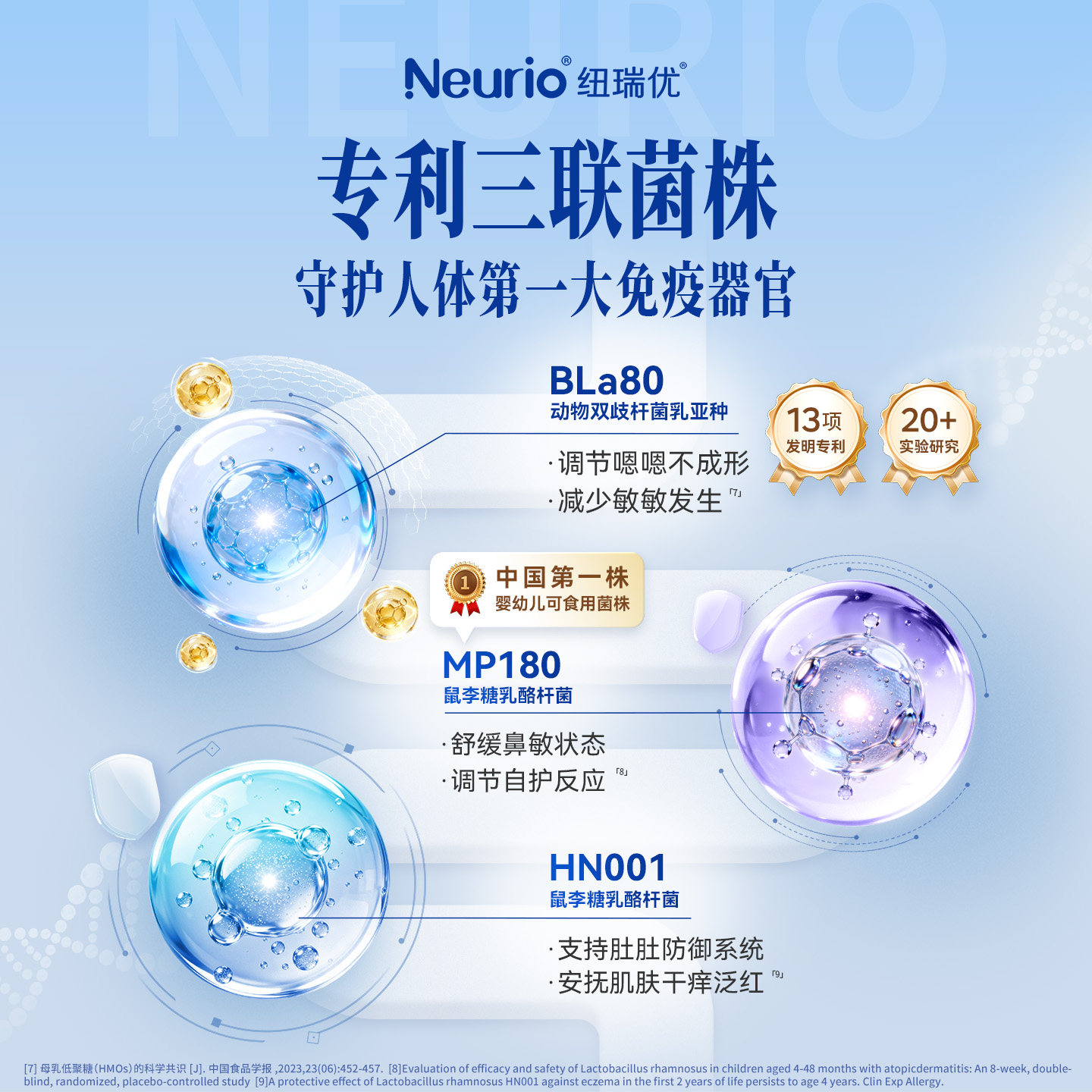 neurio纽瑞优官方旗舰店正品儿童HMO活性益生菌乳铁蛋白