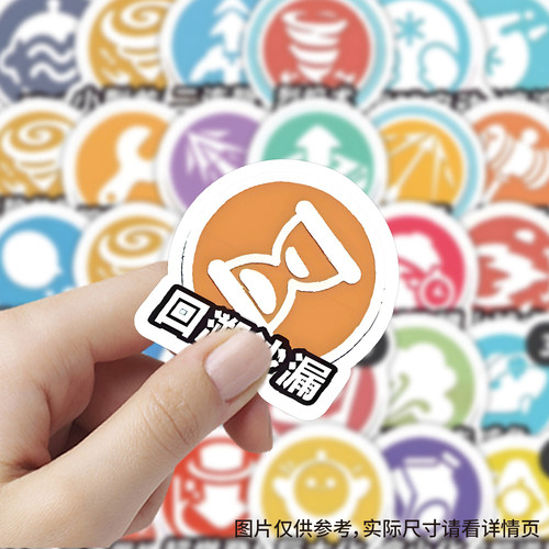 103张蛋仔派对技能图标贴纸卡通表情游戏周边装饰行李箱防水贴画 - 图1