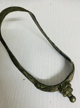 西亚阿富汗老银脚镯