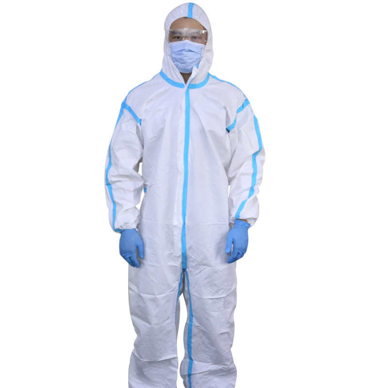 防护服一次性防护服连体全身式防空气飞沫隔离衣重复使用防疫_虎窝淘